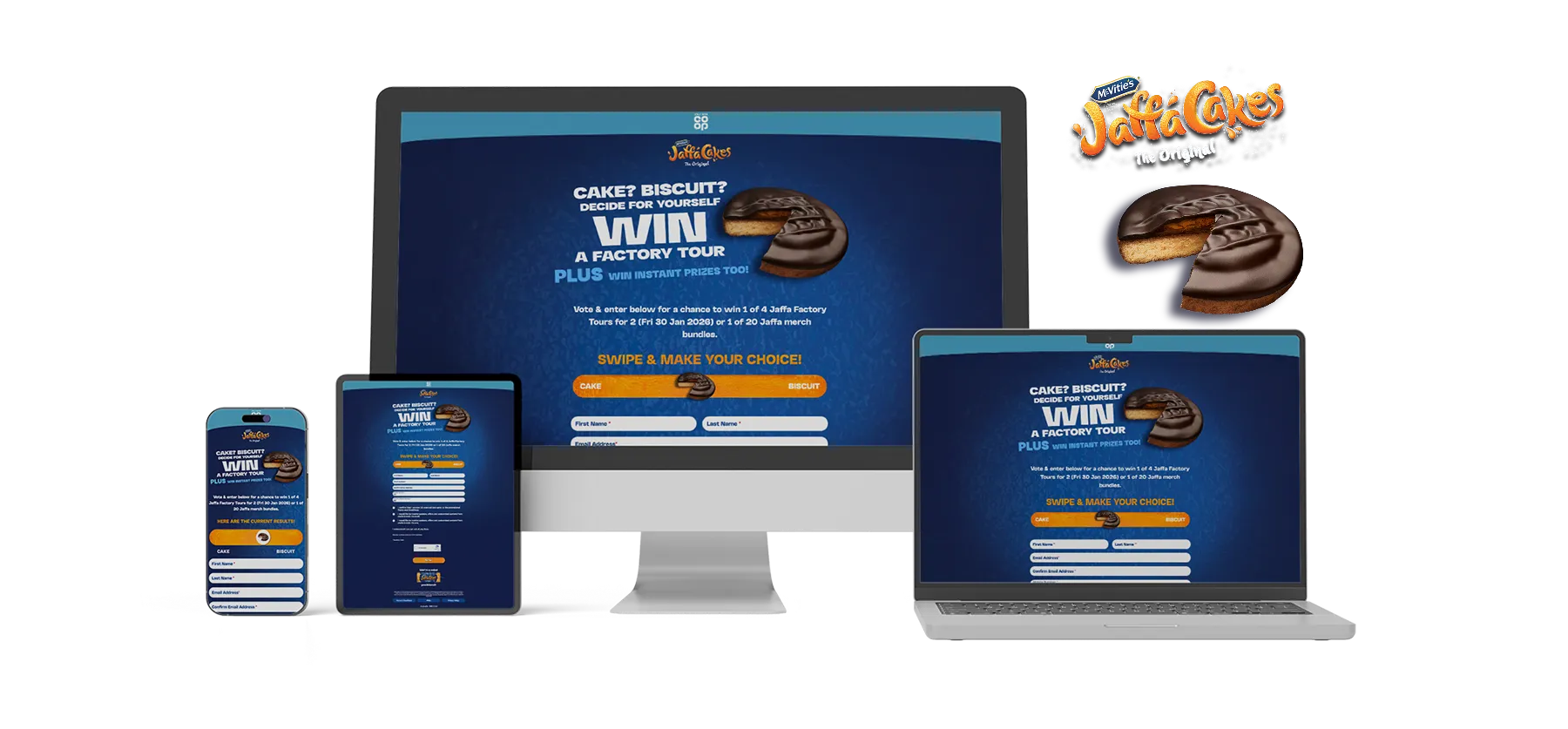 Jaffa Cakes x Co-op - Win a Factory Tour - Devices